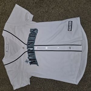 Majestic Mariners White Jersey